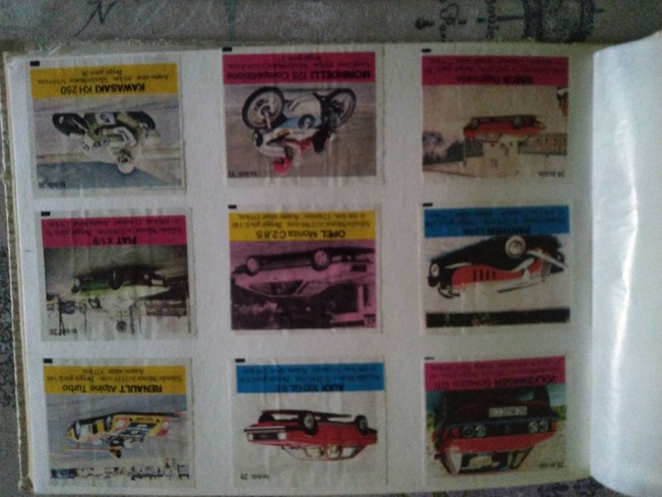 Колекционерско албумче с картинки от дъвки би бип и турбо