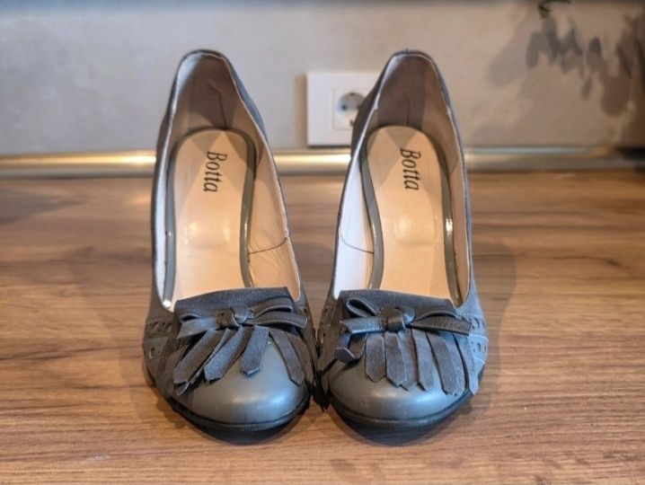 Pantofi cu toc din piele naturala Botta marimea 38