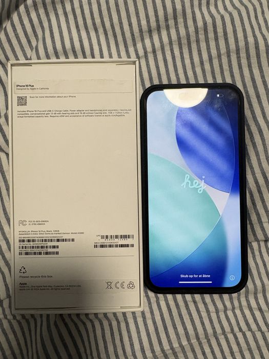 Iphone 16 plus nou 128g cumparat USA, bon fiscal, folie sticla si husa