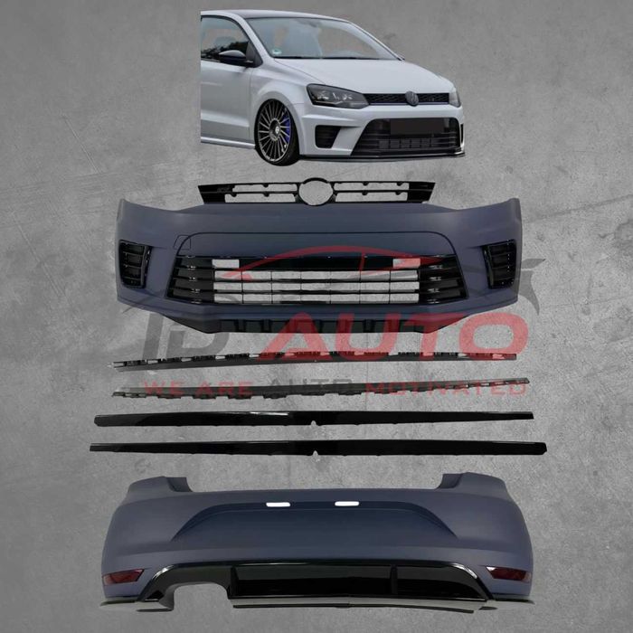 Боди кит пакет брони за VW Polo (2010-2018) – R дизайн, грундиран