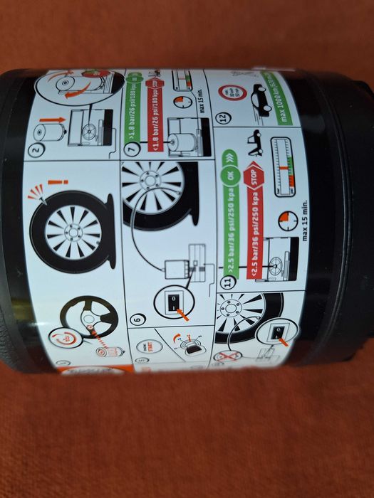 Compresor auto cu kit de depanare provizorie pneuri (nou)