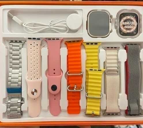 Смарт часовник 7в1, Smart watch ULTRA, Спортен часовник за мъже и жени