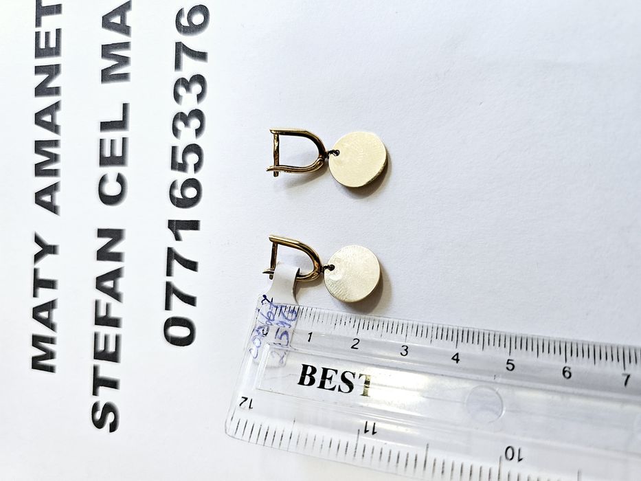 Vand cercei din aur 14 k 2.59 g cod 667