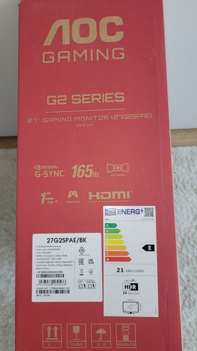 Monitor Gaming LED IPS AOC 27" Full HD, 165Hz, 4ms (1ms MPR