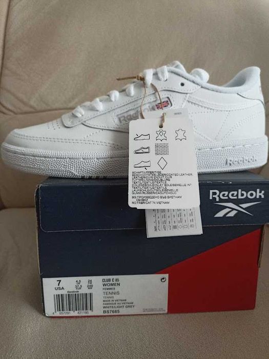 Reebok Club C85 - нови, естествена кожа, номер 37,5