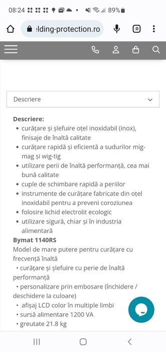 Bymat 1140 rs aparat de polizare,slefuire,curatare sudura inox