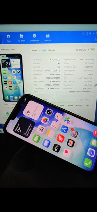 iPhone 13 5G (Midnight) 128GB cu Baterie 95% Deosebit Full Box Ofertă