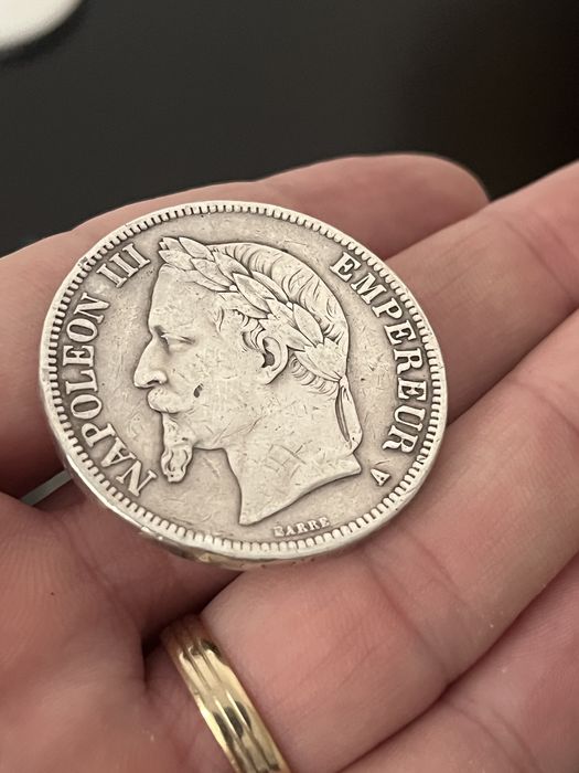 Moneda argint de colectie Napoleon III 1869