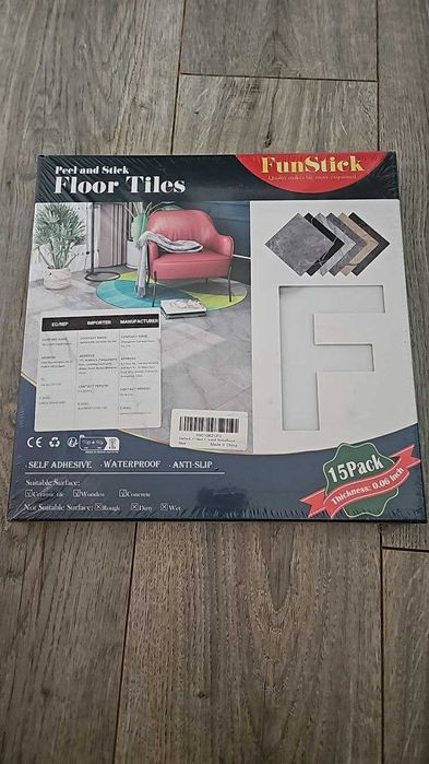 FunStick Винилови подови плочки за самозалепване, водоустойчиви