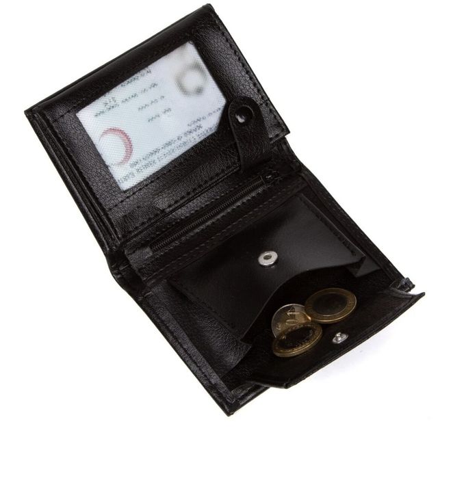 Черно портмоне с монетник