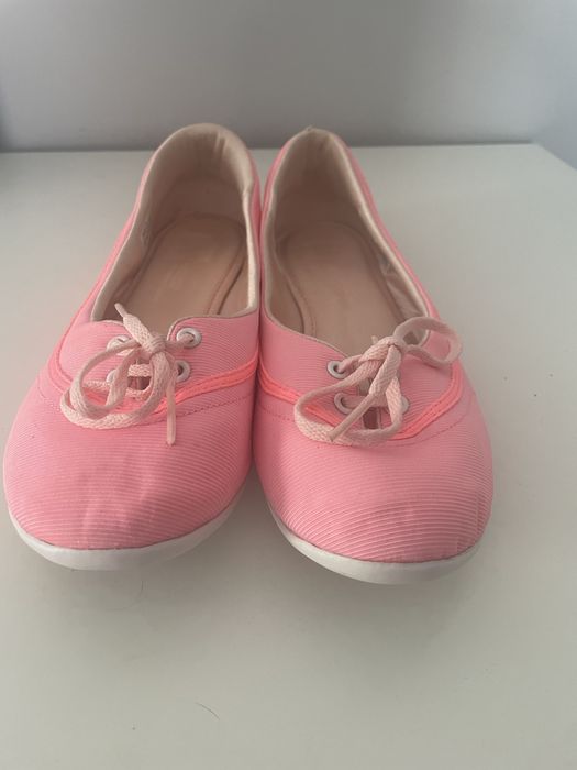 Adidas pink ballet flats