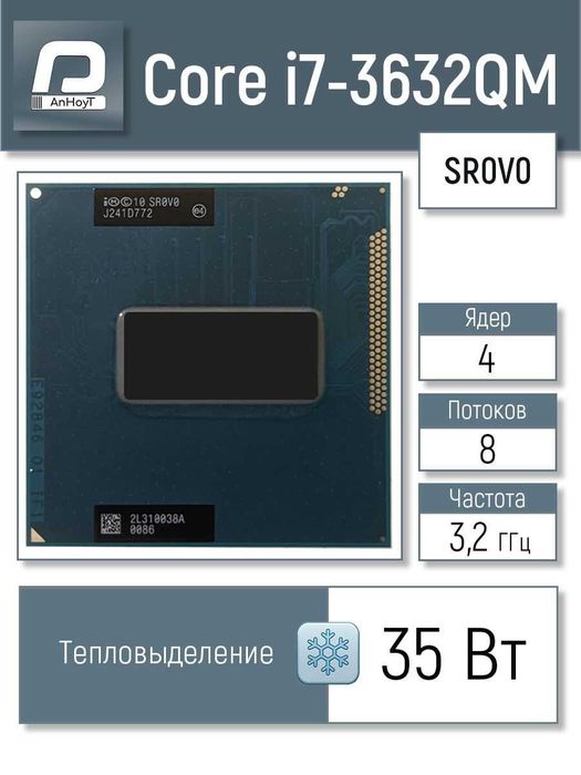 Процессор core i7 для ноутбука/Intel core i7