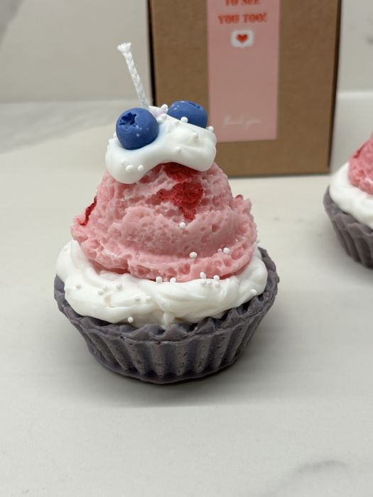 Ароматна соева свещ,,Сладоледов кейк’’