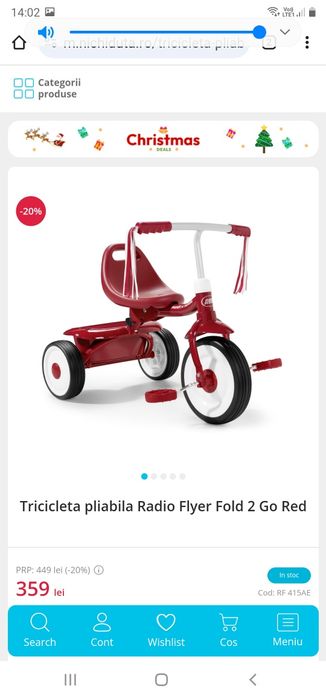 Tricicleta radio flyer