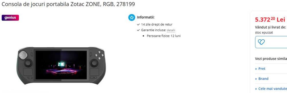 Zotac Zone - handheld PC/consola gaming 7" Amoled