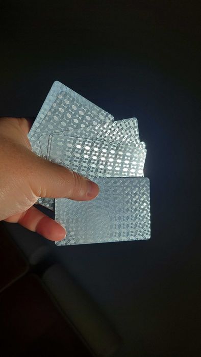 Carti de joc silver plastic