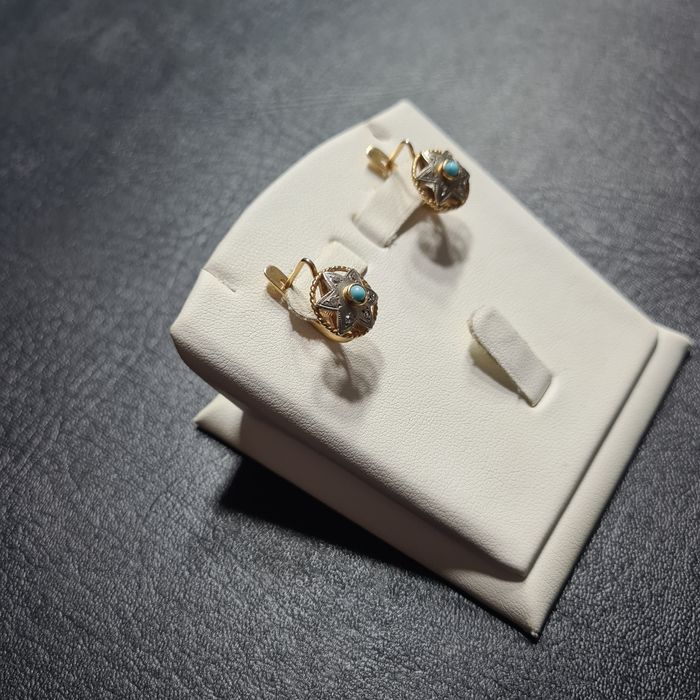 Серьги бирюза СССР