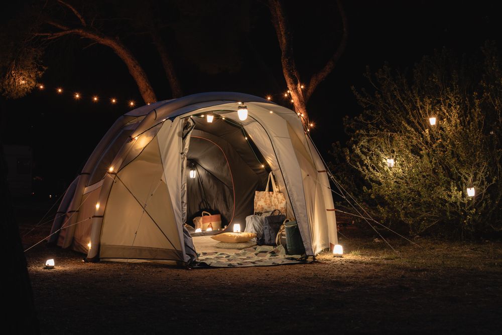 Cort camping gonflabil 4 persoane Air - produs resigilat Decathlon