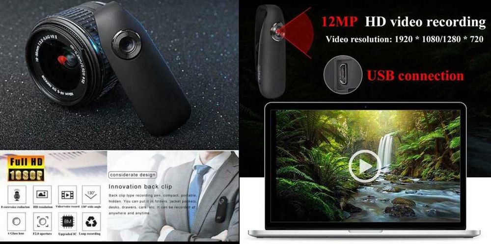 Camera hd 1080p cam  motocicletă bicicletă detectare mișcare Noua!