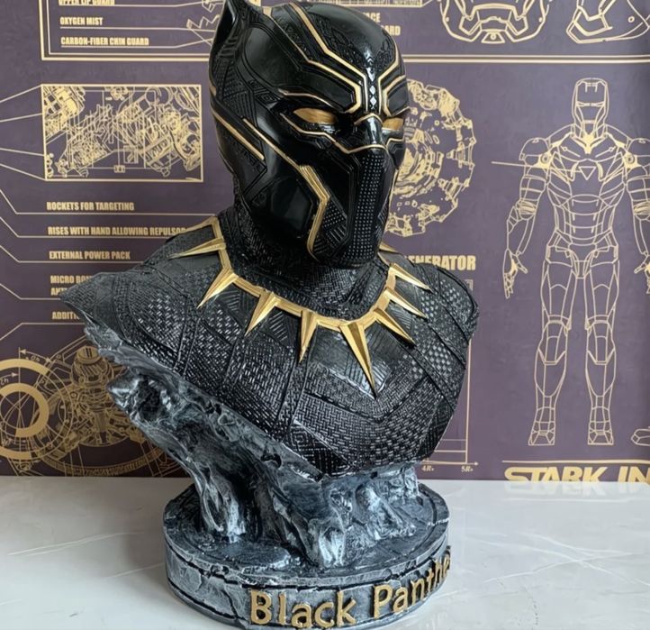 Фигурка-бюст Черная пантера (Black Panther), 17 см, коллекционная