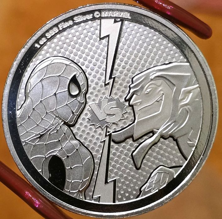 Supereroi Marvel DC Comics monede argint 999 lingou pur