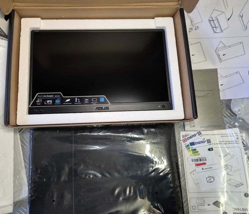 Монитор Asus MB166C ZenScreen, IPS, 15.6", 1920x1080, 5ms, USB