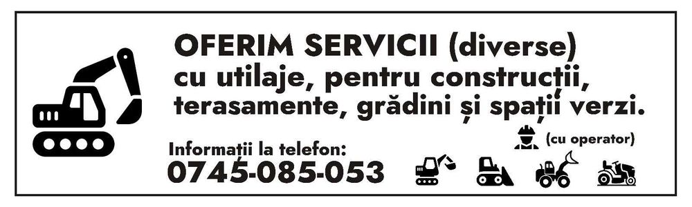 servcii  diverse cu utilaje  mici si mari in Brasov si Imprejurimi