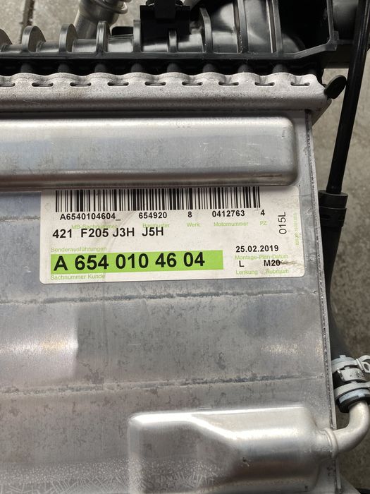 Intercooler Mercedes 2.0 Diesel tip 654 cod A6540906100