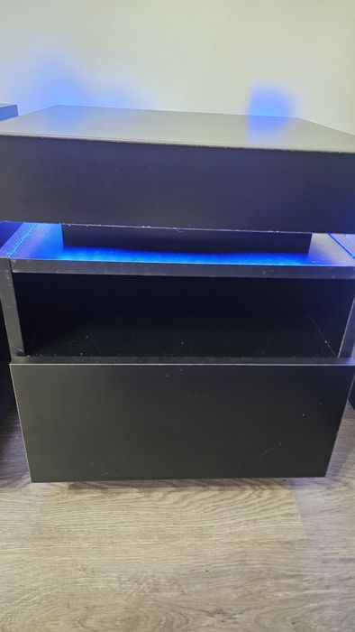Noptiere LED Negre