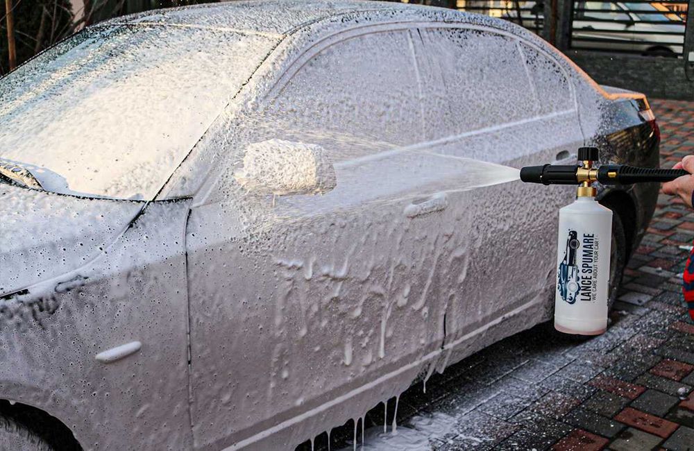 Lance spuma bidon pistol spumare frisca zapada Bosch Steinhaus Karcher