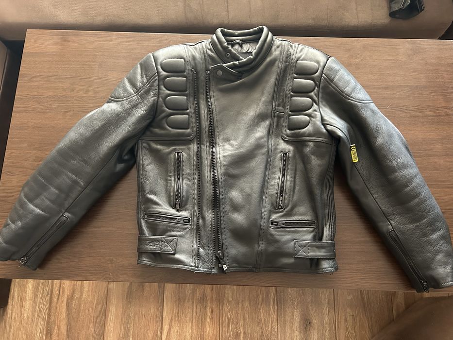 Мъжко кожено мото яке OSX с протектори размер 42- НОВО