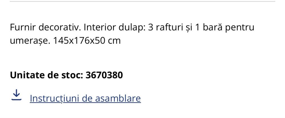 Dulap Jysk culoare stejar