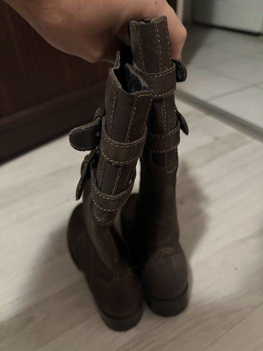 Cizme de dama din piele întoarsă