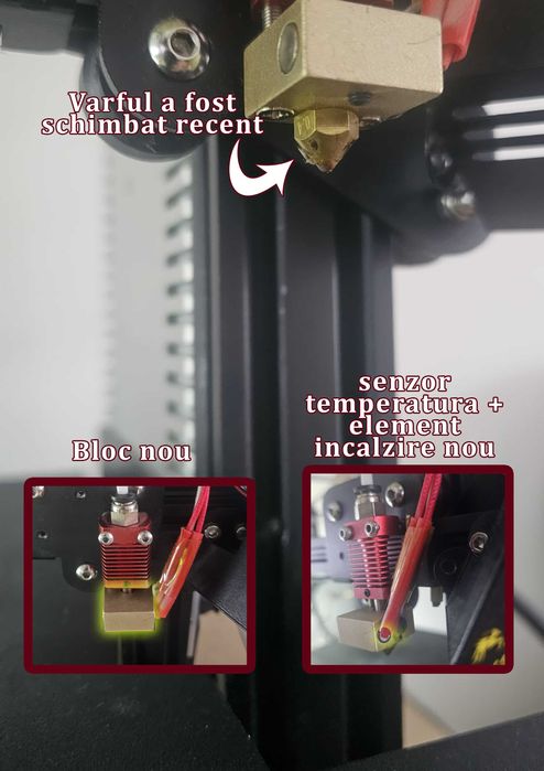 Imprimanta Creality 3d Ender-3 DIY 3D cu Silent Board, Varf 0.4 nou,