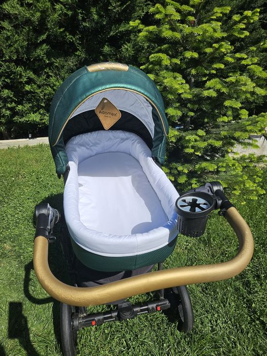 Vand sistem complet 3 in 1 pentru bebe – format din scoica premium auto Cybex Cloud T Plus + carucior Adamex Encore + landou Adamex NOU
