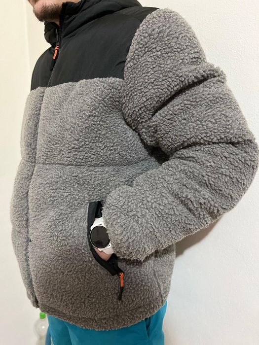 Geacă oversize gri LDN, stil streetwear, mărimea S/M, stare impecabil