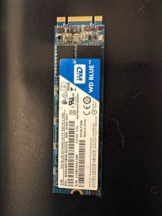 ssd 1 tb wd blue 3d nand m.2 2280 - 330 lei