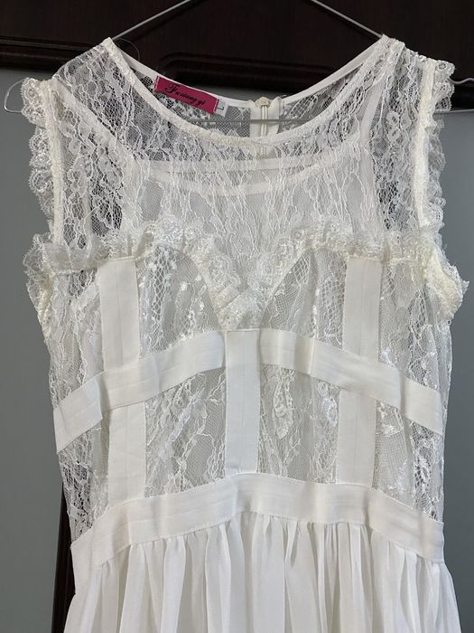 Rochie lunga de zi alba