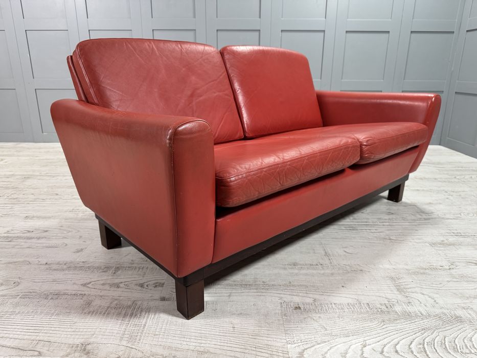 Датски диван 2-ка естествена кожа Д1079