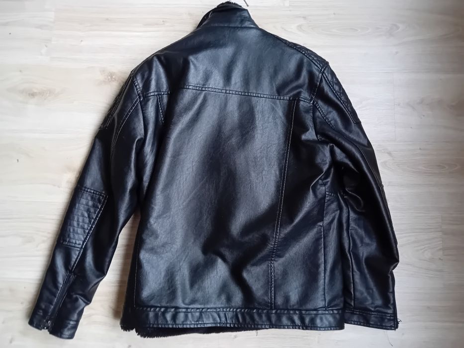 Мъжко кожено зимно яке с подплата, еко кожа