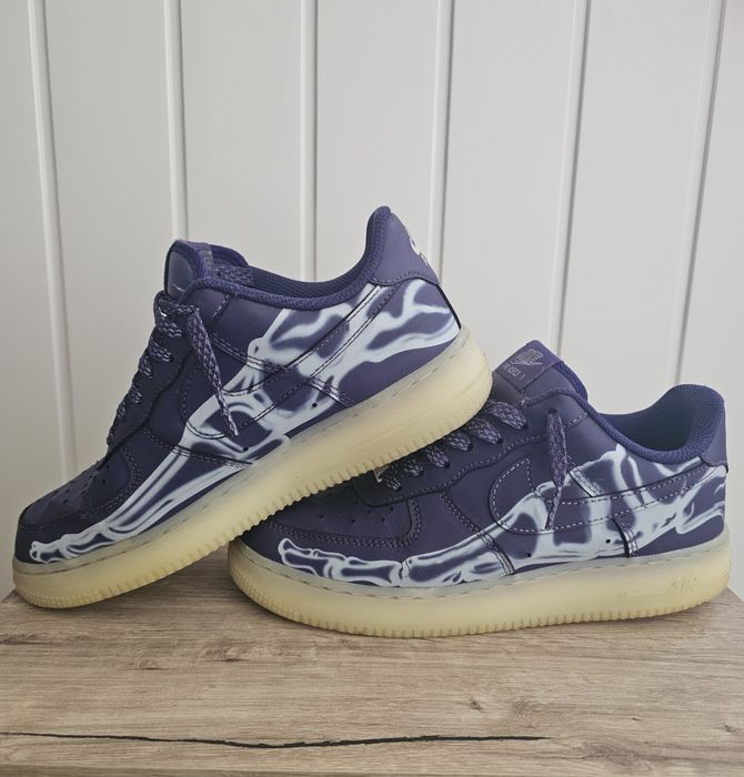 Nike Air Force 1 Low Purple Skeleton Halloween