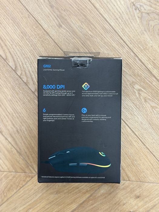 Игровая мышка Logitec g102 LIGHTSYNC  Black