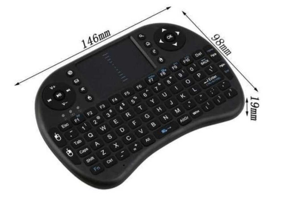 Мини безжична клавиатура за Android PC или TV Box Mini С подцветка