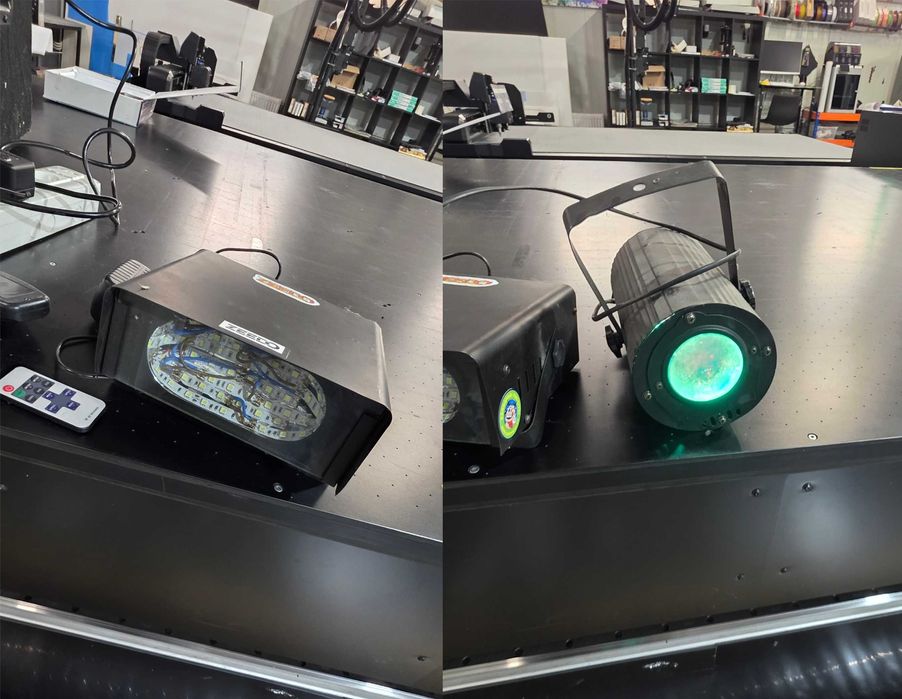 Set Behringer Boxe active + Mixer + LED lights + Microfoane + FUM