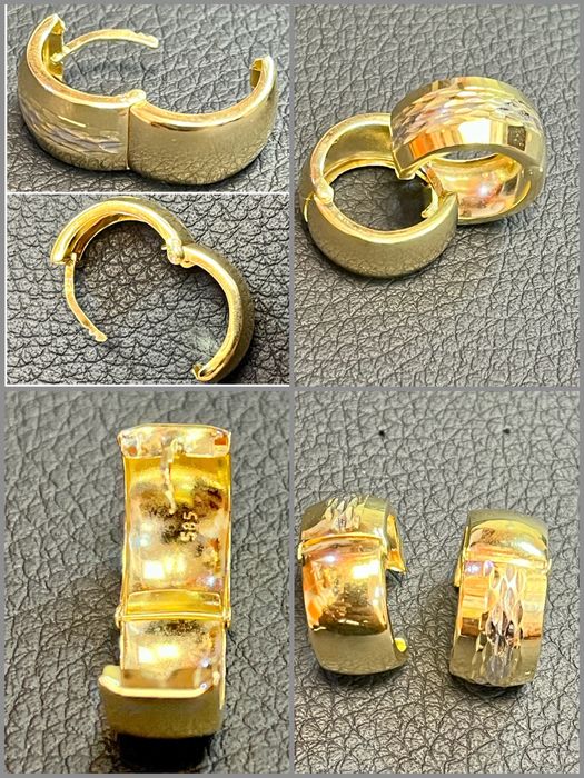 Златни обеци синджир ланче lanec obeci 585 gold zlatni