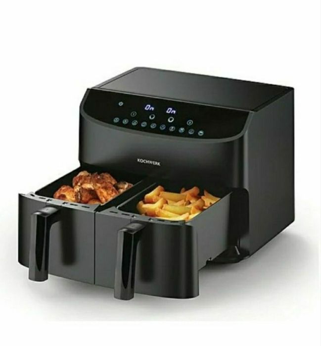 friteuză cu aer cald (Air Fryer) cu compartiment dublu, produsă sub brandul Kochwerk  3.5  l x 2