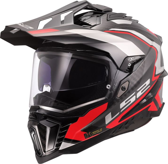 Cască LS2 MX701 Explorer Carbon Frontier II motocross roșu