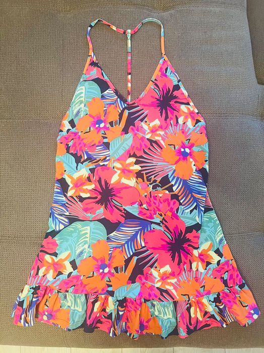 Rochie scurta de plaja florala, XS, Maaji
