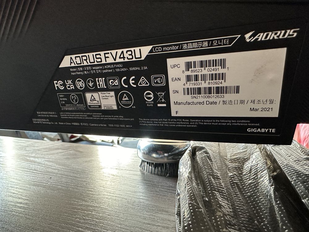 Продается монитор Gigabyte AORUS FV43U 43 дюйма, состояние отличное.: 9 ...
