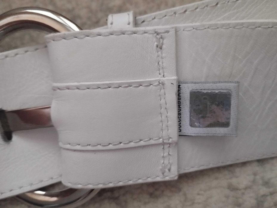 Dolce & Gabbana Бял кожен колан